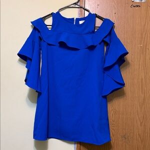 GB Girls Royal Blue Cold Shoulder Mini Dress
